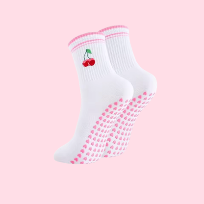 Pilates Socks Cherry