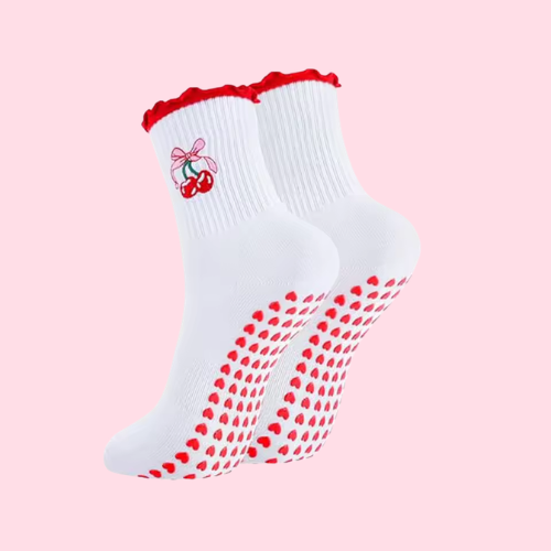Pilates Socks Cherry